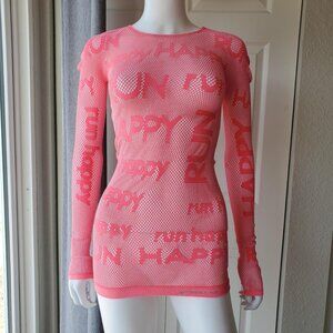 brooks running sheer long sleeve mesh top